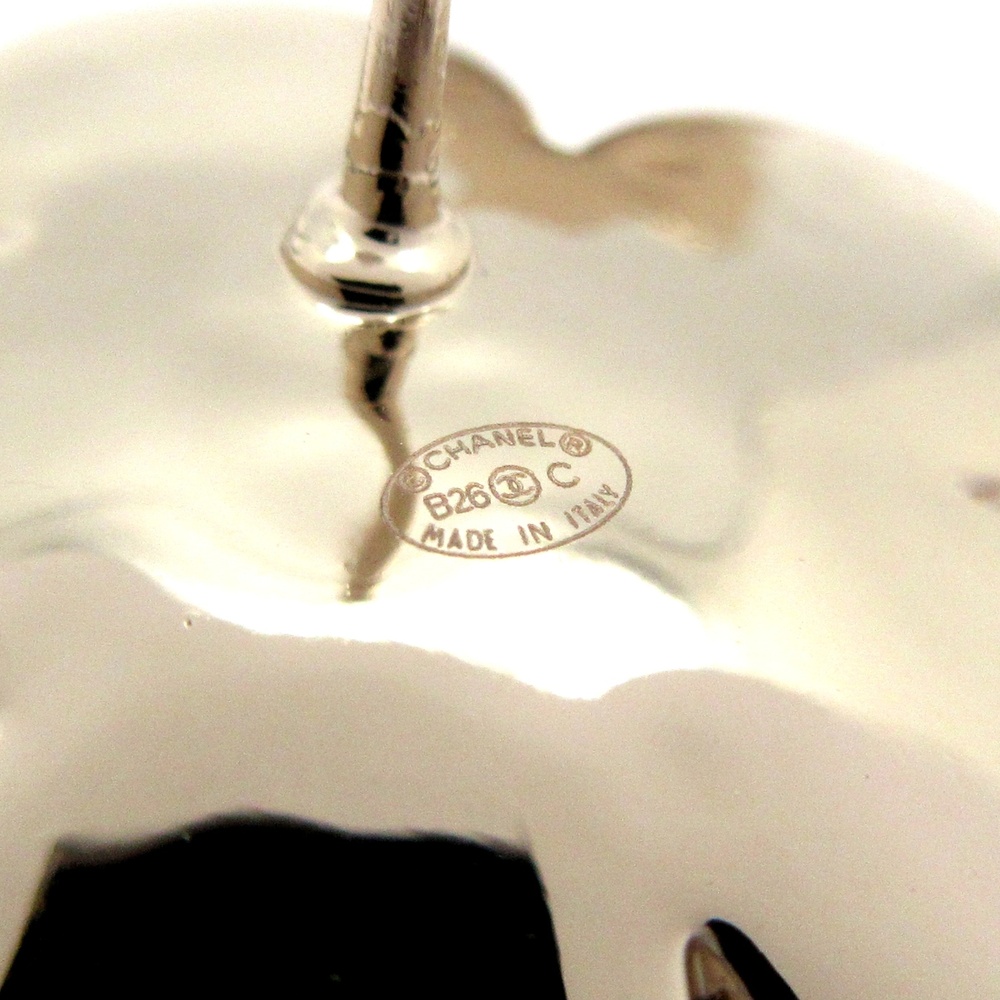 Chanel Coco Earrings Gold Light Blue Clear - Picture 5 of 7